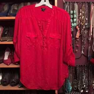 Bright red Torrid Blouse